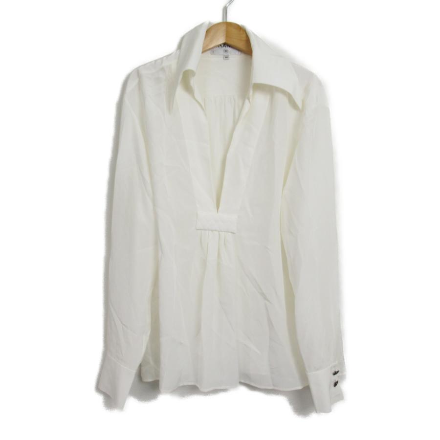 CHANEL シャネル ブラウス ホワイト系 シルク 中古 レディース CHANEL シャネル ブラウス ホワイト系 シルク 中古 レディース