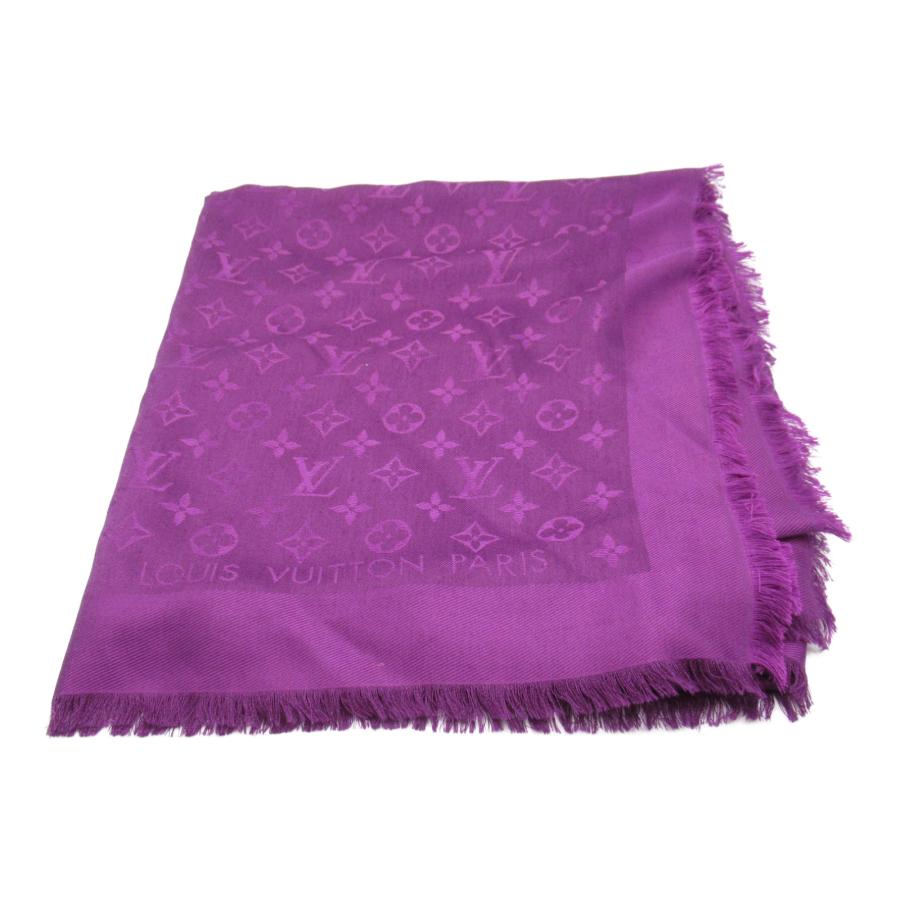 LOUIS VUITTON ルイ・ヴィトン ショール パープル系 シルク 中古 LOUIS VUITTON ルイ・ヴィトン ショール パープル系 シルク 中古