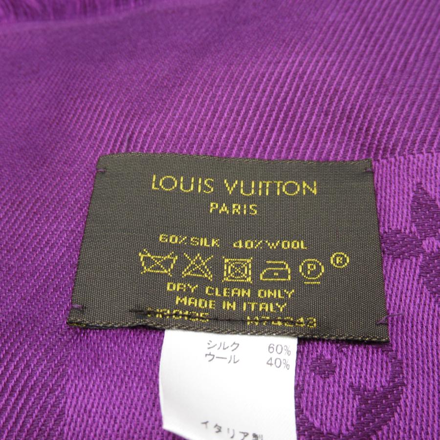 LOUIS VUITTON ルイ・ヴィトン ショール パープル系 シルク 中古 LOUIS VUITTON ルイ・ヴィトン ショール パープル系 シルク 中古