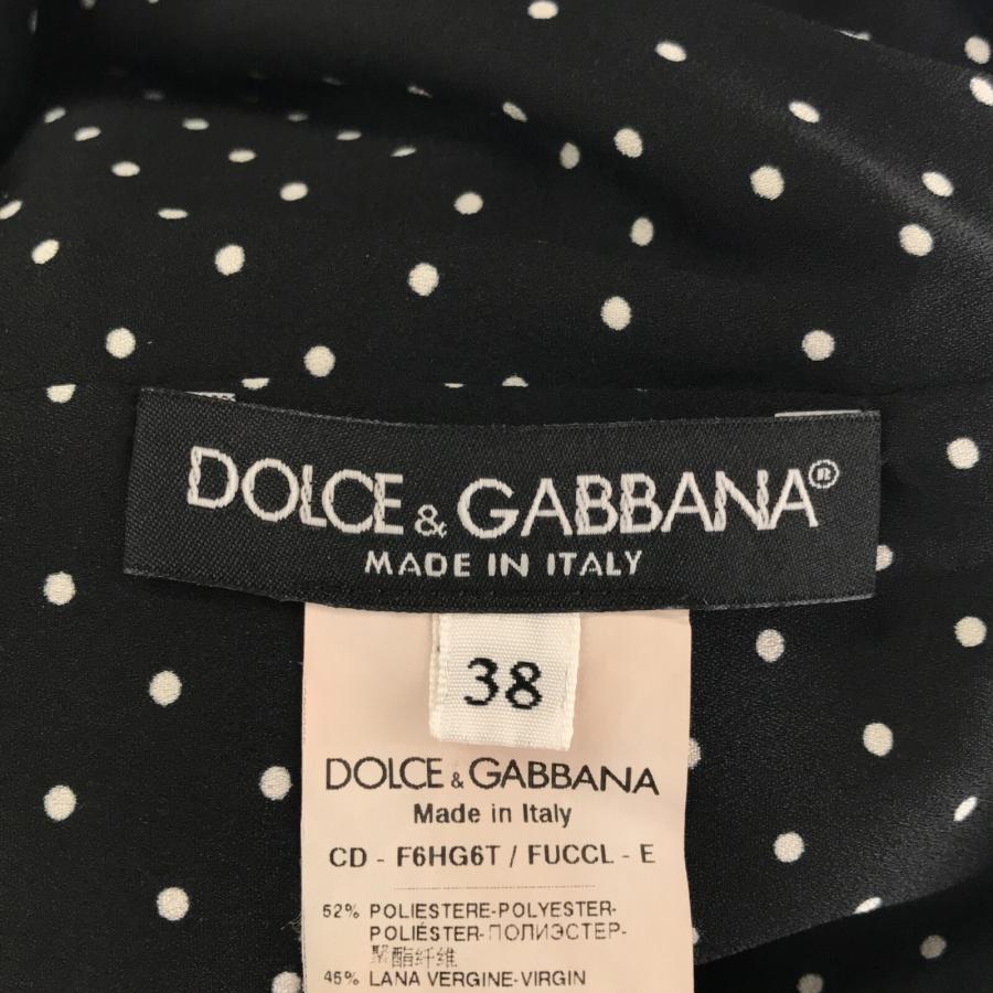 DOLCE&GABBANA ドルチェアンドガッバーナ ワンピース ワンピース ノースリーブ ブラック系 ポリエステル  中古 レディース｜brandoff｜05