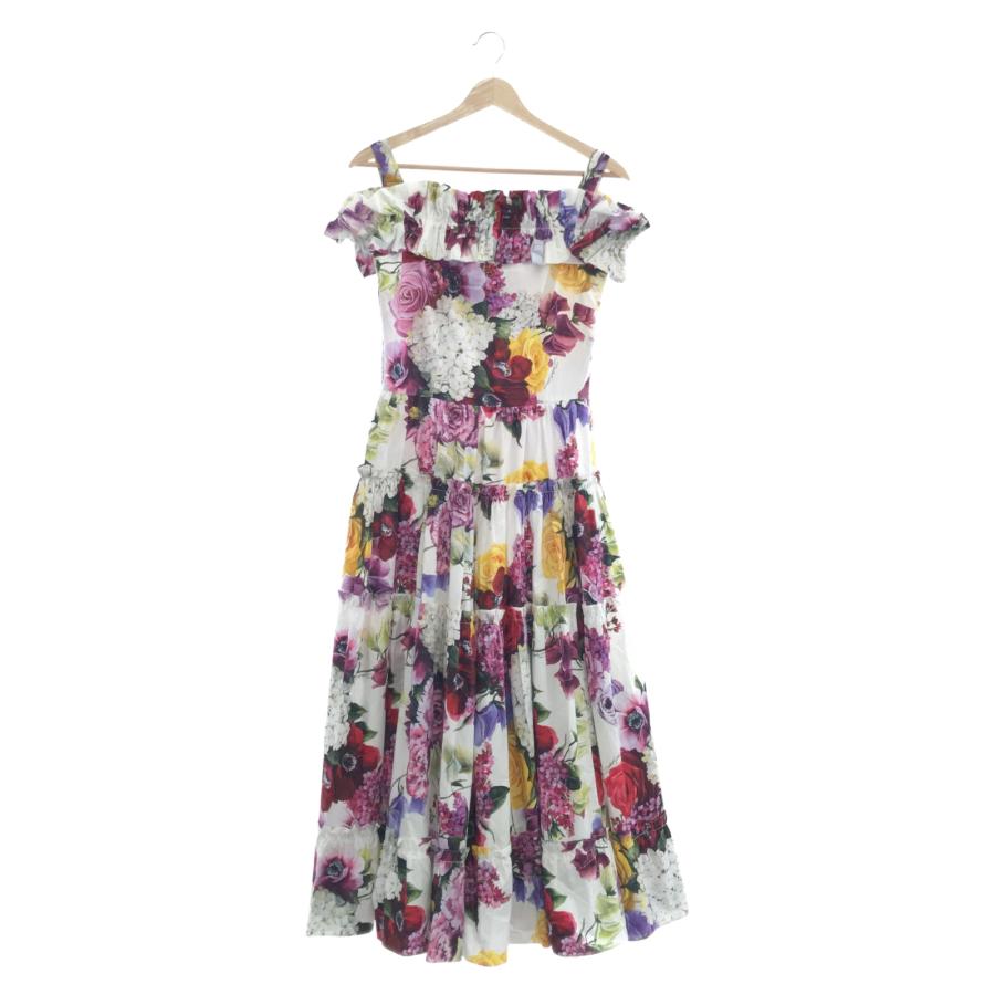 DOLCE&GABBANA ドルチェアンドガッバーナ ワンピース 花柄 ホワイト系 