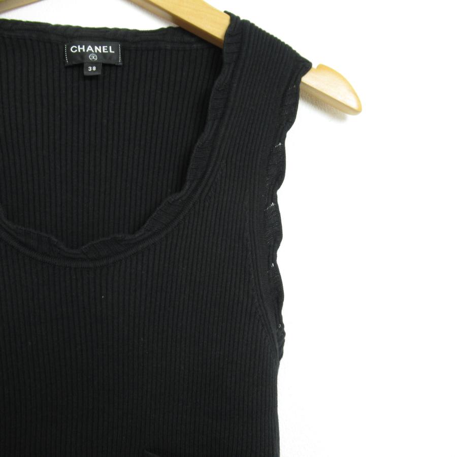 CHANEL シャネル タンクトップ ブランドオフ コットン 中古 CHANEL シャネル タンクトップ ブランドオフ コットン 中古