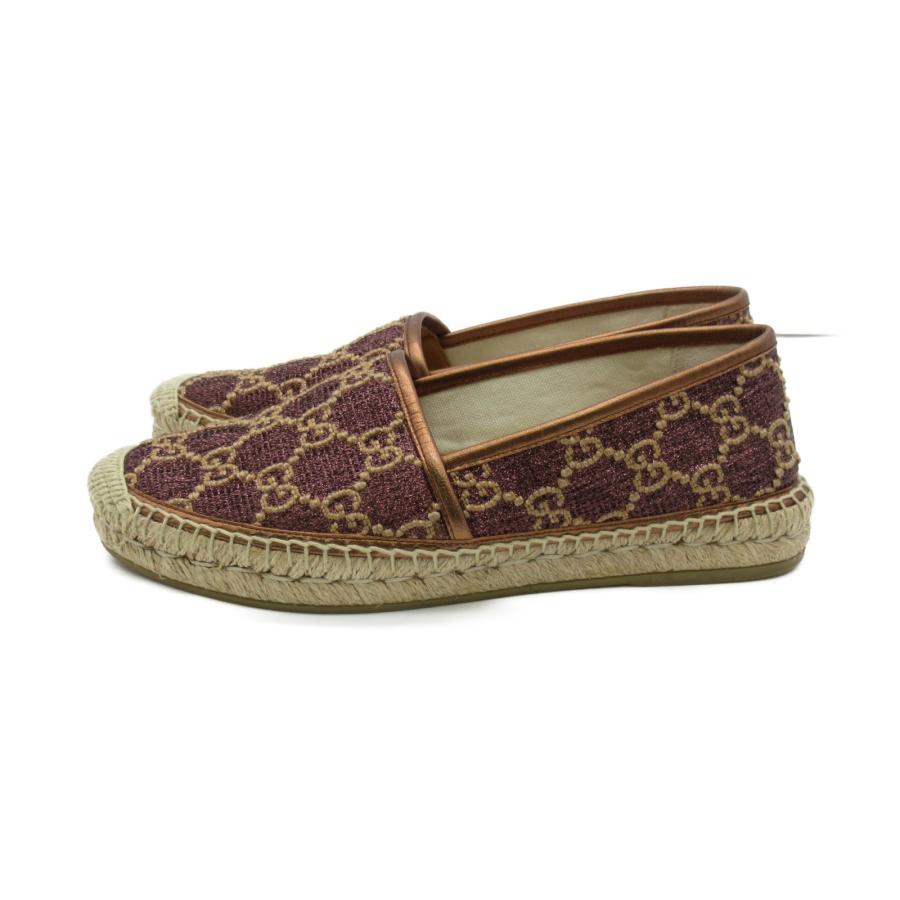 GUCCI グッチ カジュアルシューズ GGロゴエスパドリーユ パープル系 