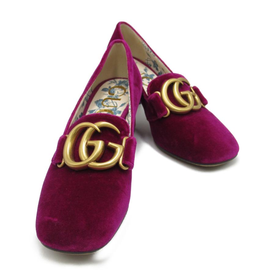 GUCCI グッチ ベロアパンプス GGエンブレム ブランドオフ その他 