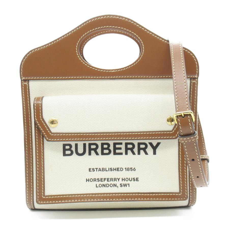 BURBERRY バーバリー ショルダーバッグ ミニ ツートン キャンパス 