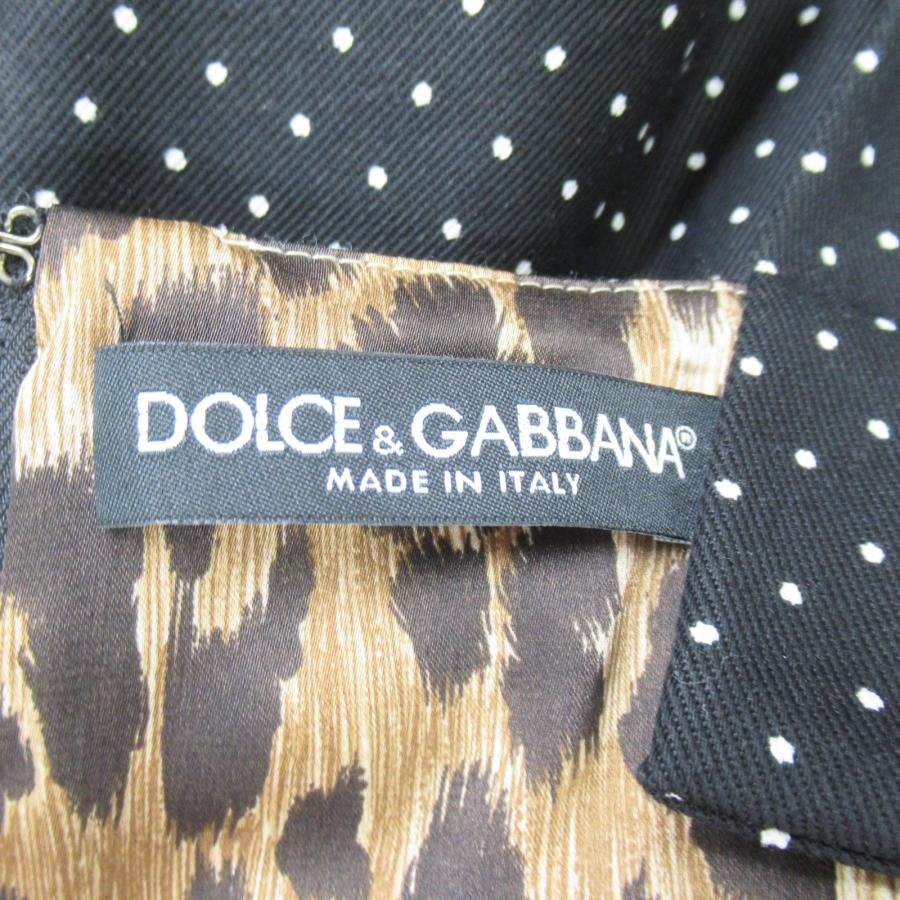 DOLCE&GABBANA ドルチェアンドガッバーナ ワンピース ドット柄ワンピース ブラック系 コットン  中古 レディース｜brandoff｜03