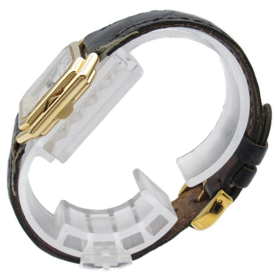 カルティエ サンチュール ブランドオフ CARTIER ステンレススチール 腕時計 K18/クロコ革 中古 レディース｜brandoff｜02