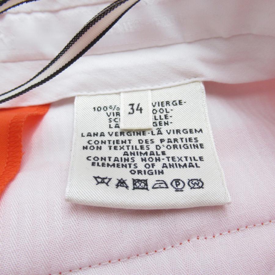 HERMES エルメス パンツ オレンジ系 ウール 中古 レディース HERMES エルメス パンツ オレンジ系 ウール 中古 レディース