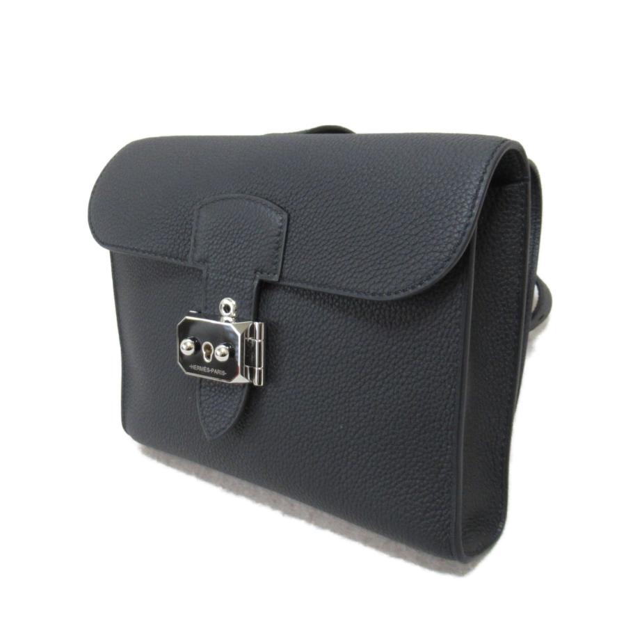 HERMES エルメス ショルダーバッグ サックアデペッシュ21 ブラック系 