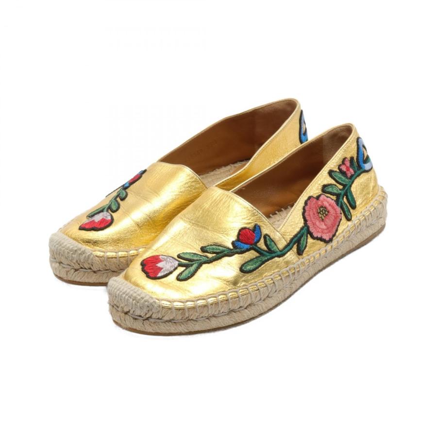 GUCCI グッチ ブランドオフ レザー スリッポン 中古 レディース 