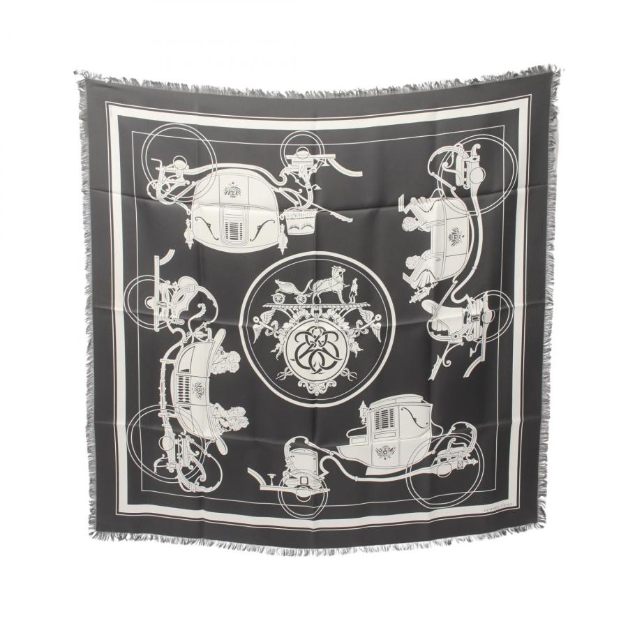 エルメス カレH80 Frange Ex-Libris ブランドオフ HERMES シルク 