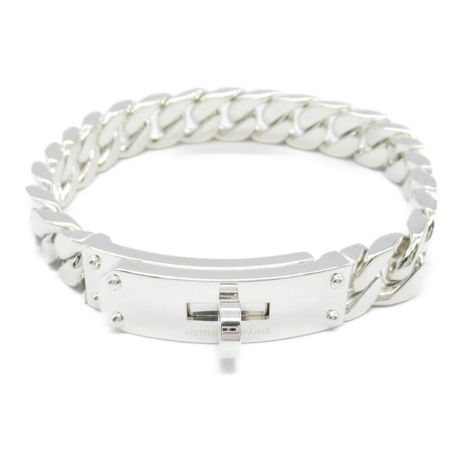 エルメス HERMES ケリー メン ブレスレット シルバー メタル エルメス HERMES ケリー メン ブレスレット シルバー メタル ランク A