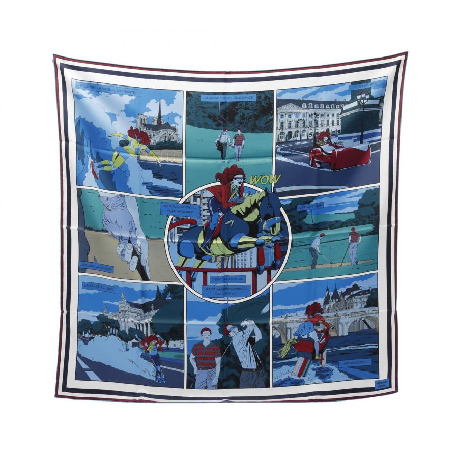 エルメス　WOW スカーフ　カレ90 ダブルフェイス　新品　定価以下 新品未使用エルメスダブルフェイスカレ90 WOW