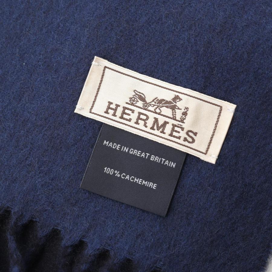 エルメス HERMES レクトヴェルソ マフラー 衣料品 カシミヤ メンズ ブルー系 【中古】 HERMES - エルメス HERMES レクトヴェルソ マフラー 衣料品 カシミヤ