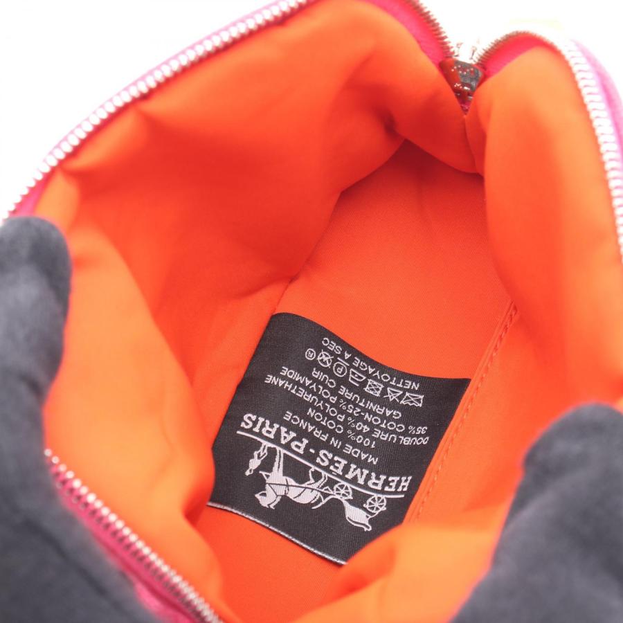 エルメス HERMES ボリード ポーチ15 ミニミニ キャンバス レザー Hロゴ