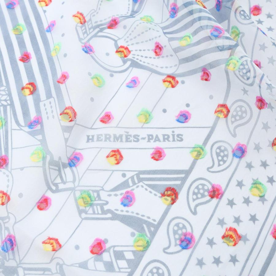 HERMES（エルメス） カレ60 モスリン SANGLES EN ZIGZAG BANDANA