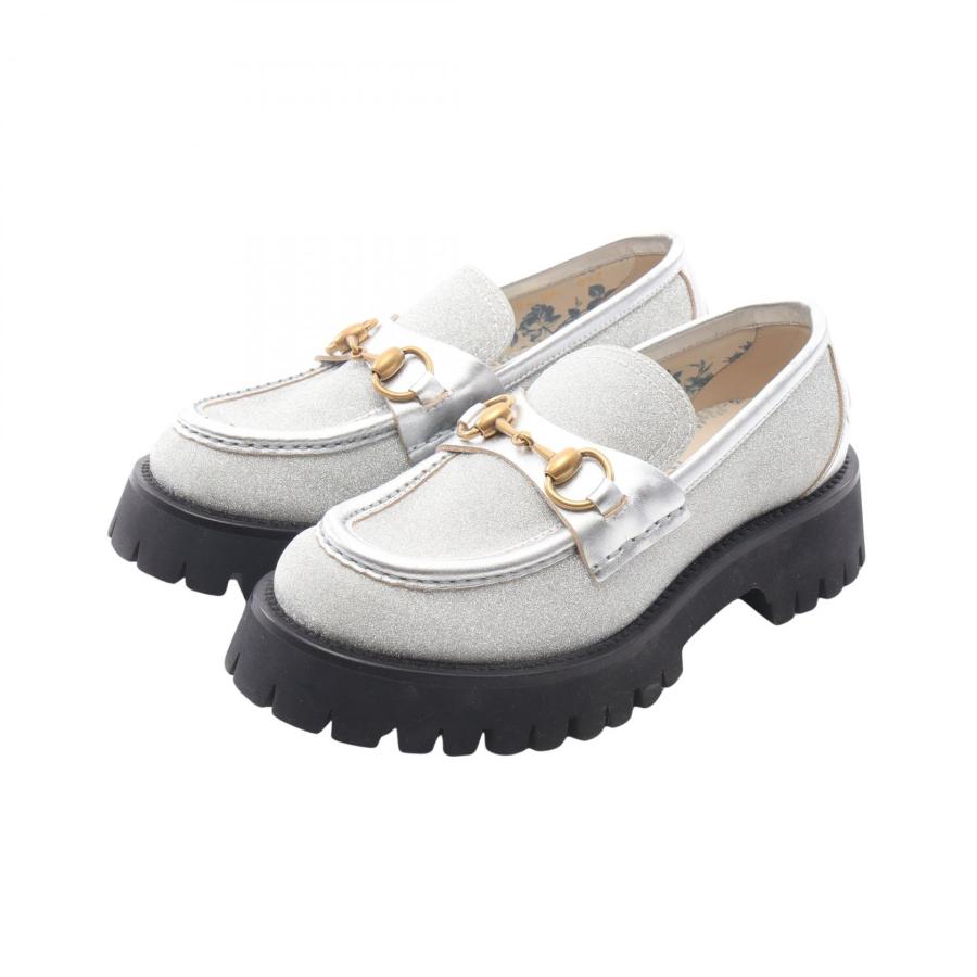 GUCCI（グッチ） ホースビット BEE ブランドオフ レザー ローファー