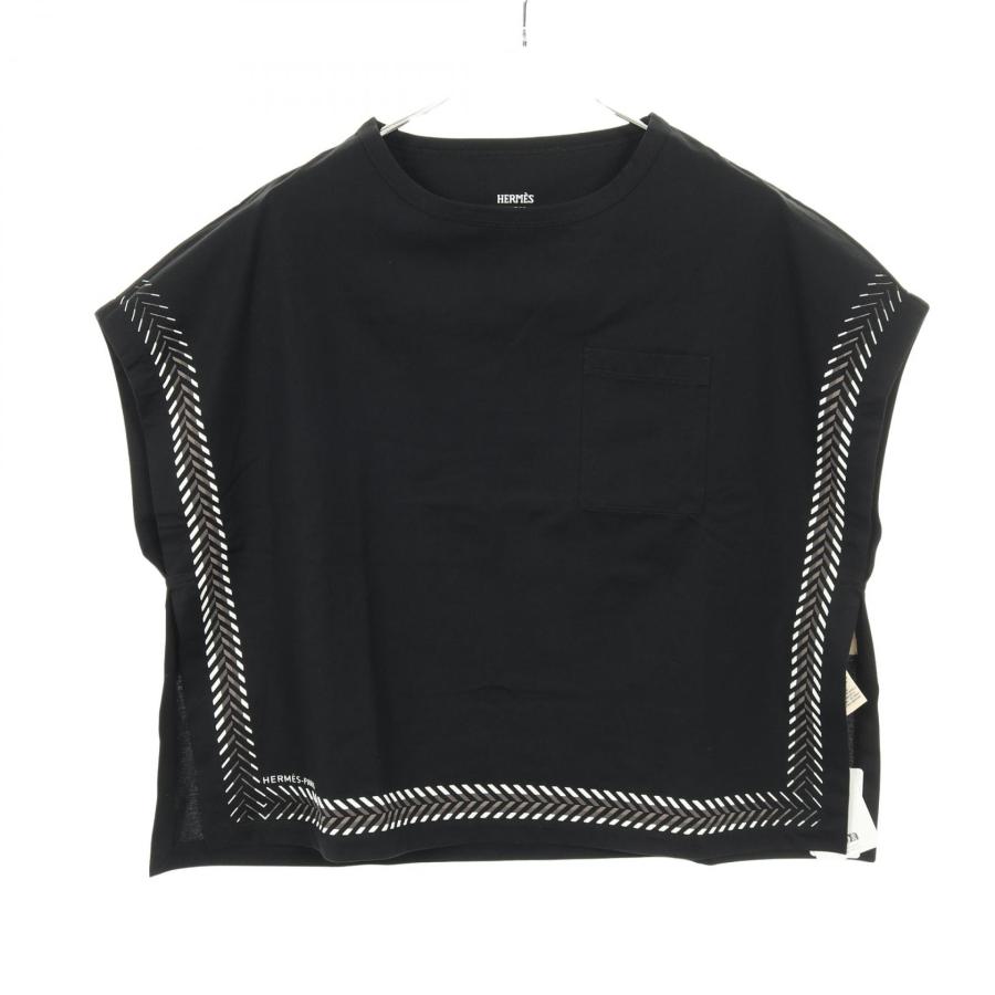 エルメス HERMES INSPIRATION KIMONO カットソー 衣料品 トップス コットン レディース ブラック系 / ホワイト系 / ベージュ系 5E4630DA 【中古】 HERMES（エルメス） INSPIRATION KIMONO ブランドオフ コットン