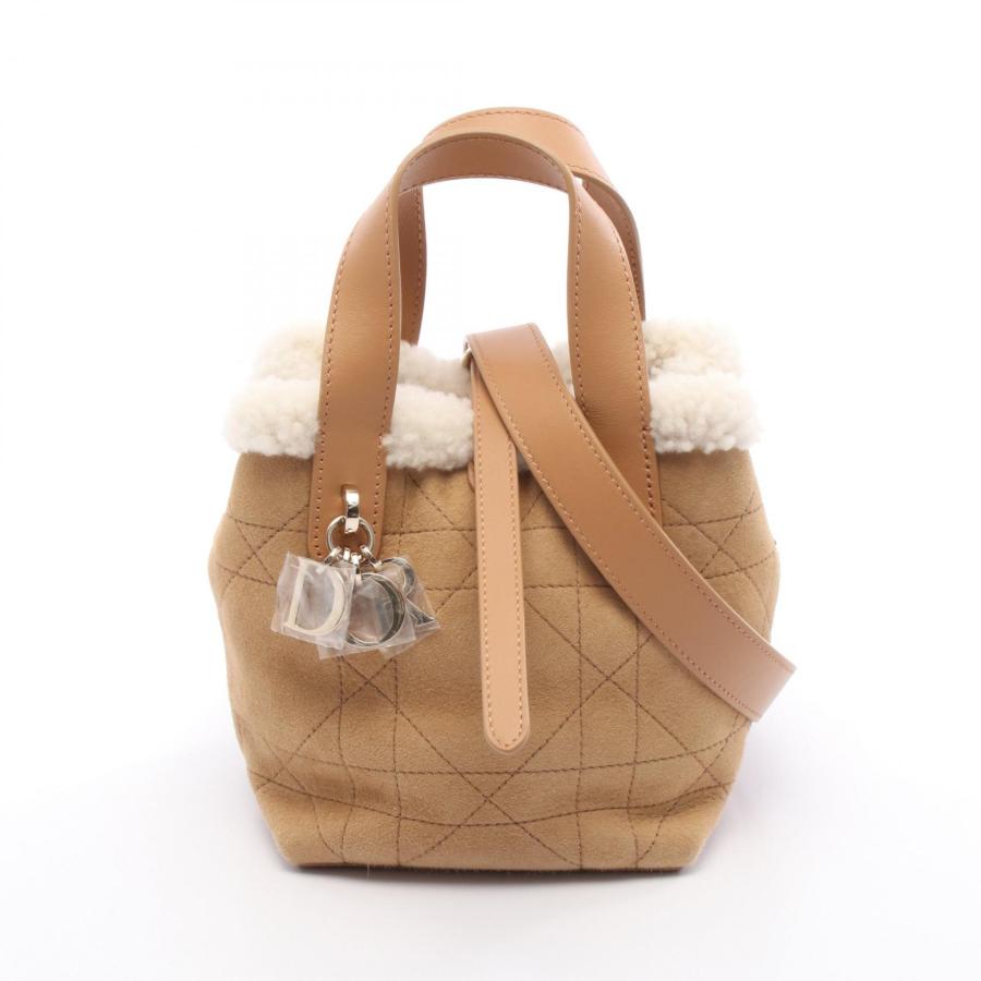 ディオール Dior DiorAlps トゥジュール バーティカル ナノ マクロカナージュ ハンドバッグ バッグ ムートン レザー レディース ブラウン系 / ホワイト系 S6100OMTU_M62E 【中古】 ディオール DiorAlps トゥジュール バーティカル ナノ マクロ