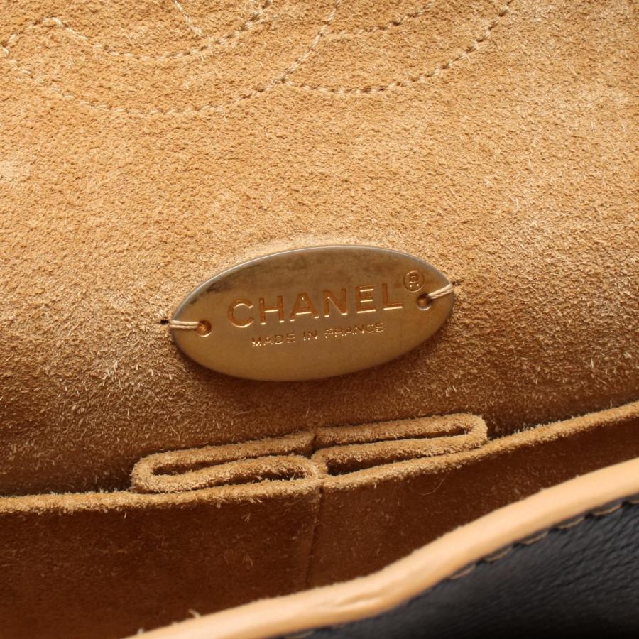 シャネル マトラッセ Wフラップ ブランドオフ CHANEL レザー ショルダーバッグ ラムスキン 中古 レディースの画像