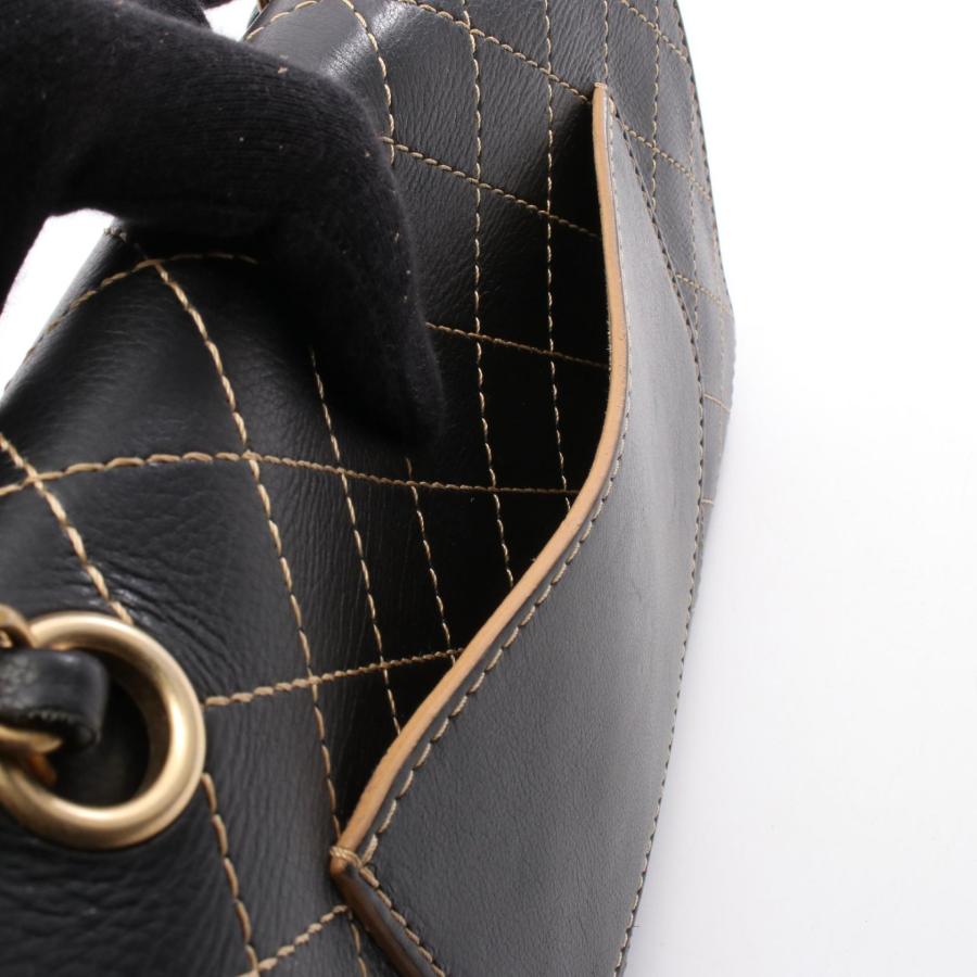 シャネル マトラッセ Wフラップ ブランドオフ CHANEL レザー ショルダーバッグ ラムスキン 中古 レディースの画像