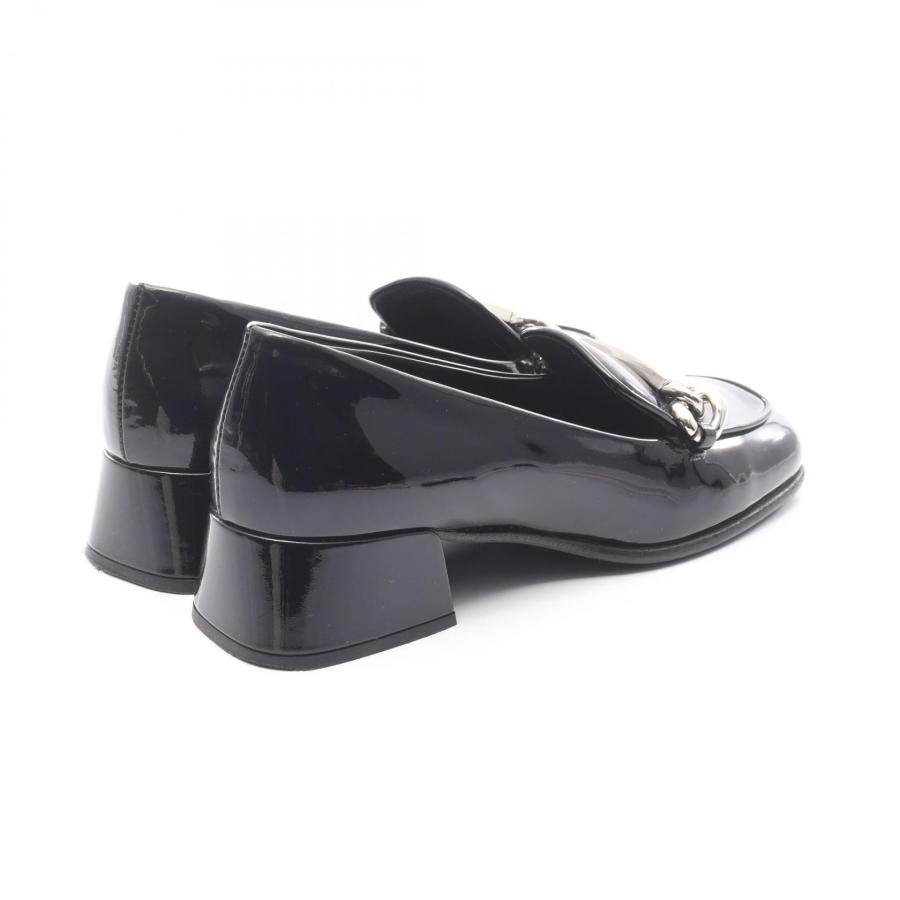 miu miu ブラックレザー ローファー 37 ミュウ ブランドオフ Miu レザー ローファー 中古 レディース