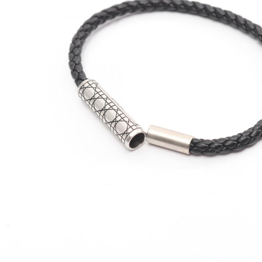 ディオール カナージュ ブランドオフ Dior レザー ブレスレット 中古