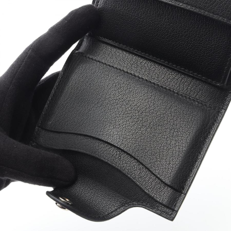 エルメス HERMES イリアード コンパクト 三つ折り財布 財布 レザー シェーブル シェーブル レディース ブラック系 H087234CK89 【中古】 HERMES（エルメス） イリアード コンパクト ブランドオフ レザー 三