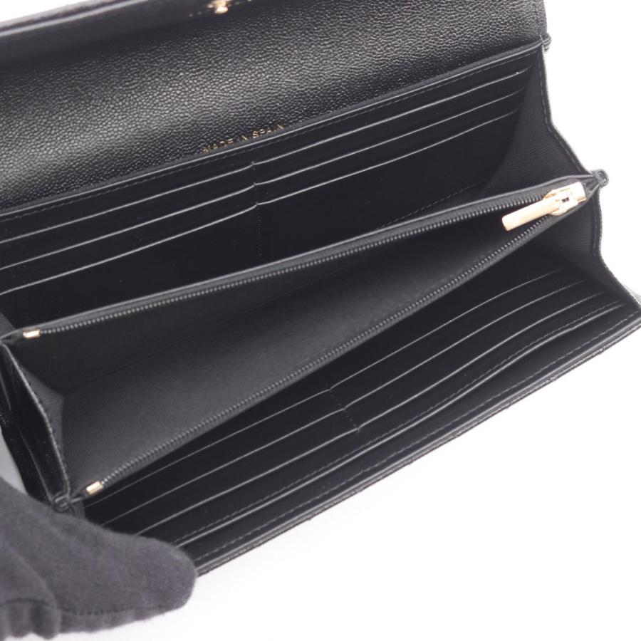 シャネル マトラッセ ブランドオフ CHANEL キャビアスキン(グレインドカーフ) 二つ折り長財布 キャビア 中古 レの画像
