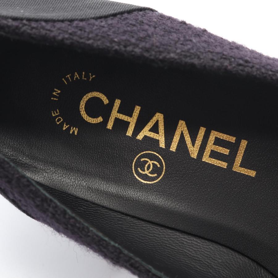 シャネル ココマーク ブランドオフ CHANEL ファブリック パンプス 中古 レディース_4