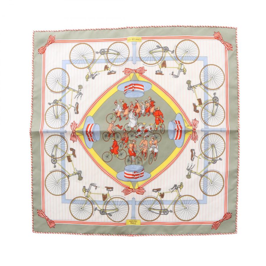 HERMES（エルメス） プチカレ カレ45 LES BECANES ブランドオフ シルク