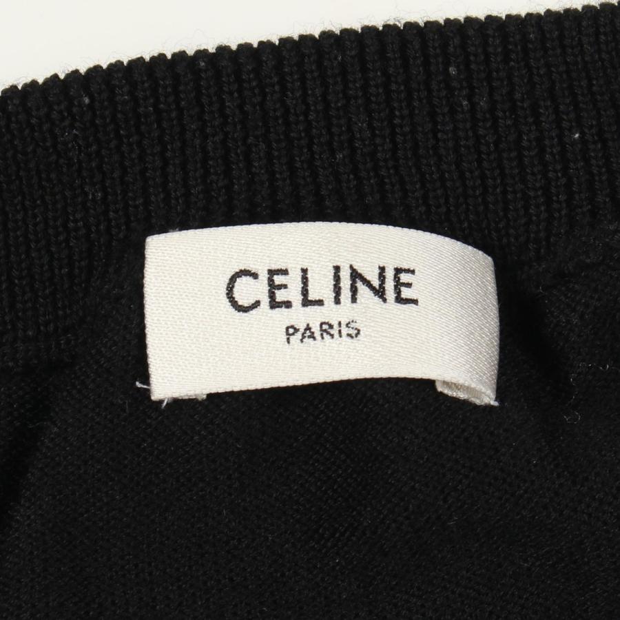 セリーヌ トリオンフ 刺繍 クルーネック セーター ブランドオフ CELINE ウール ニット 中古 メンズ_2