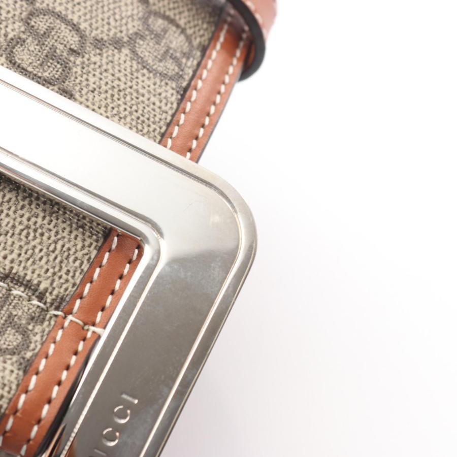 グッチ GGスプリーム ブランドオフ GUCCI レザー ベルト 中古 レディース_4
