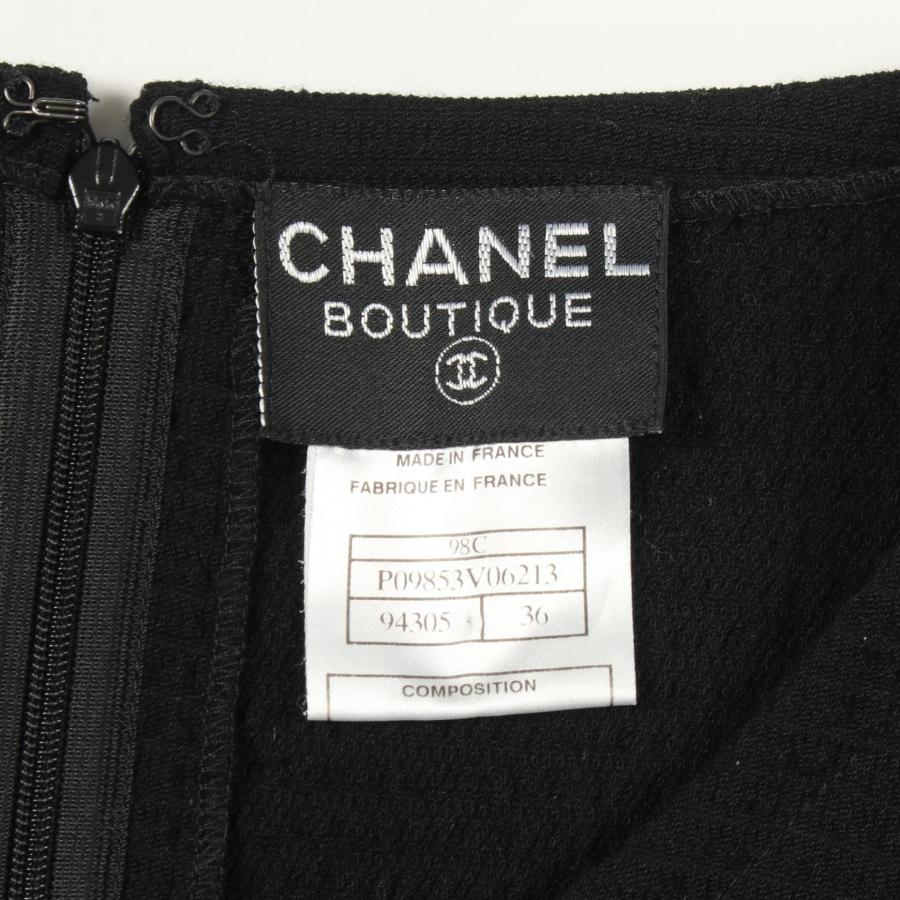 シャネル ココマークボタン 半袖 ブランドオフ CHANEL ウール ワンピース 中古 レディース_2