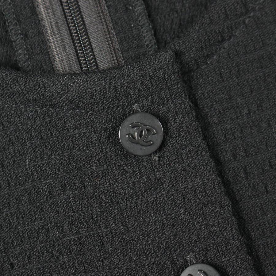 シャネル ココマークボタン 半袖 ブランドオフ CHANEL ウール ワンピース 中古 レディース_8