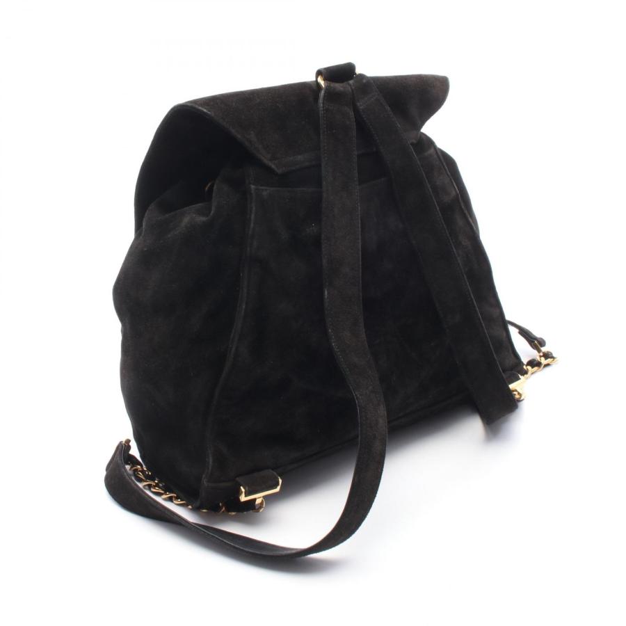 【良品】シャネル CHANEL リュック バックパック スエード ココマーク 黒 CHANEL（シャネル） ココマーク ブランドオフ スウェード リュック