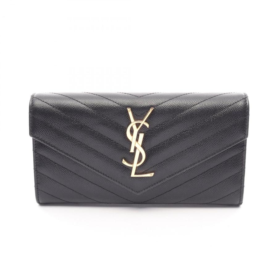 SAINT LAURENT サンローランパリ 二つ折り長財布  モノグラム サンローランパリ モノグラム ブランドオフ SAINT LAURENT PARIS