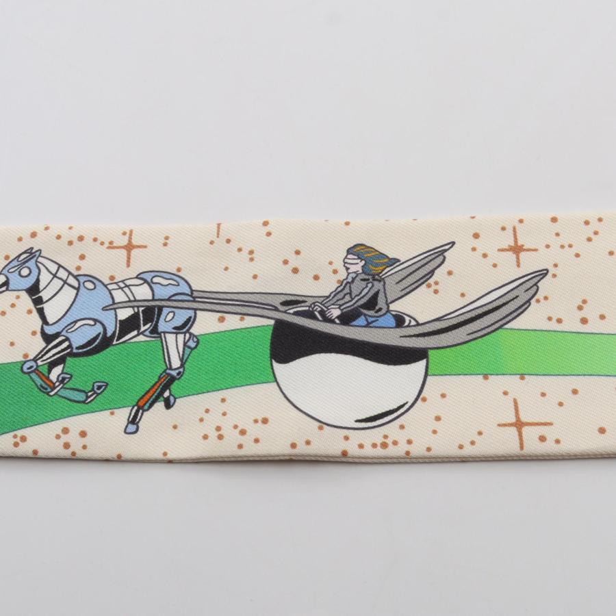 HERMES ツイリーHERMES シルクツイリースペースダービー HERMES（エルメス） ツイリー SPACE DERBY リボン ブランドオフ シルク