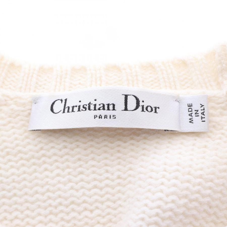 ★Christian Dior★人気ロゴ入り/フリルスリーブカシミヤニット ディオール シグネチャー フリル 半袖 ブランドオフ Dior カシミヤ