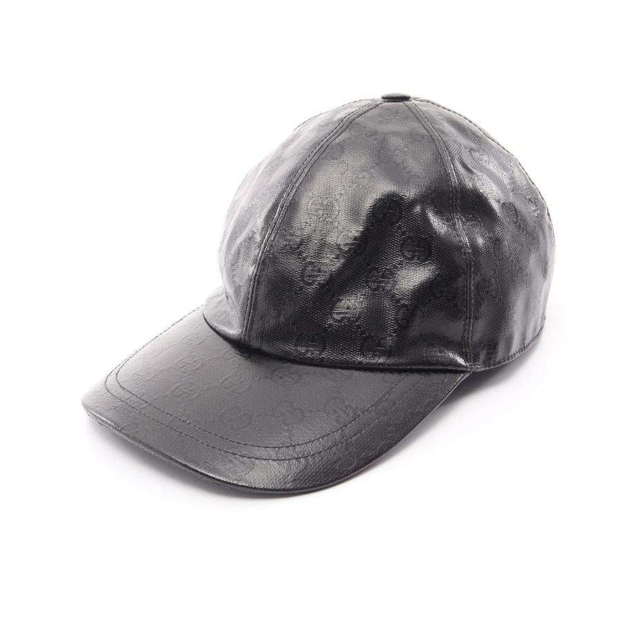 【新品未使用】Gucci 本革&ナイロン　キャップ　黒 GUCCI（グッチ） GGクリスタル ブランドオフ ナイロン キャップ 中古