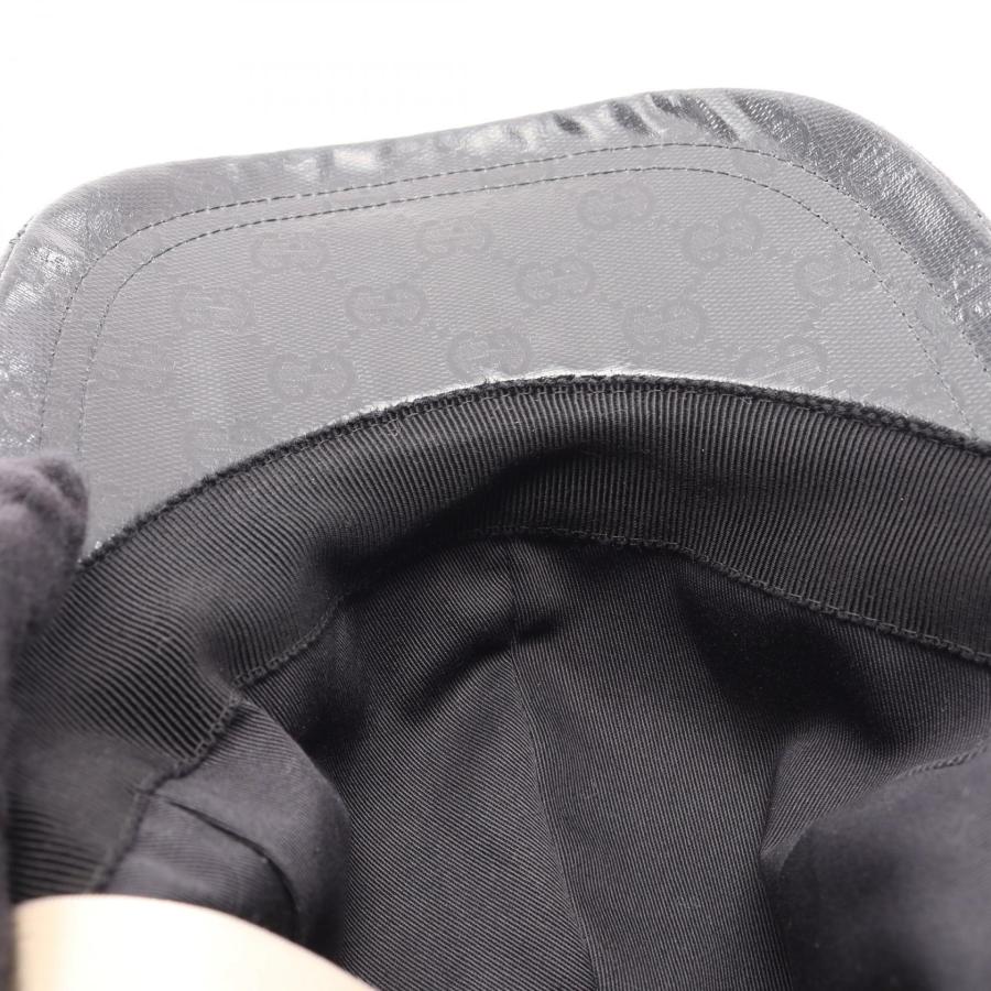 【新品未使用】Gucci 本革&ナイロン　キャップ　黒 GUCCI（グッチ） GGクリスタル ブランドオフ ナイロン キャップ 中古