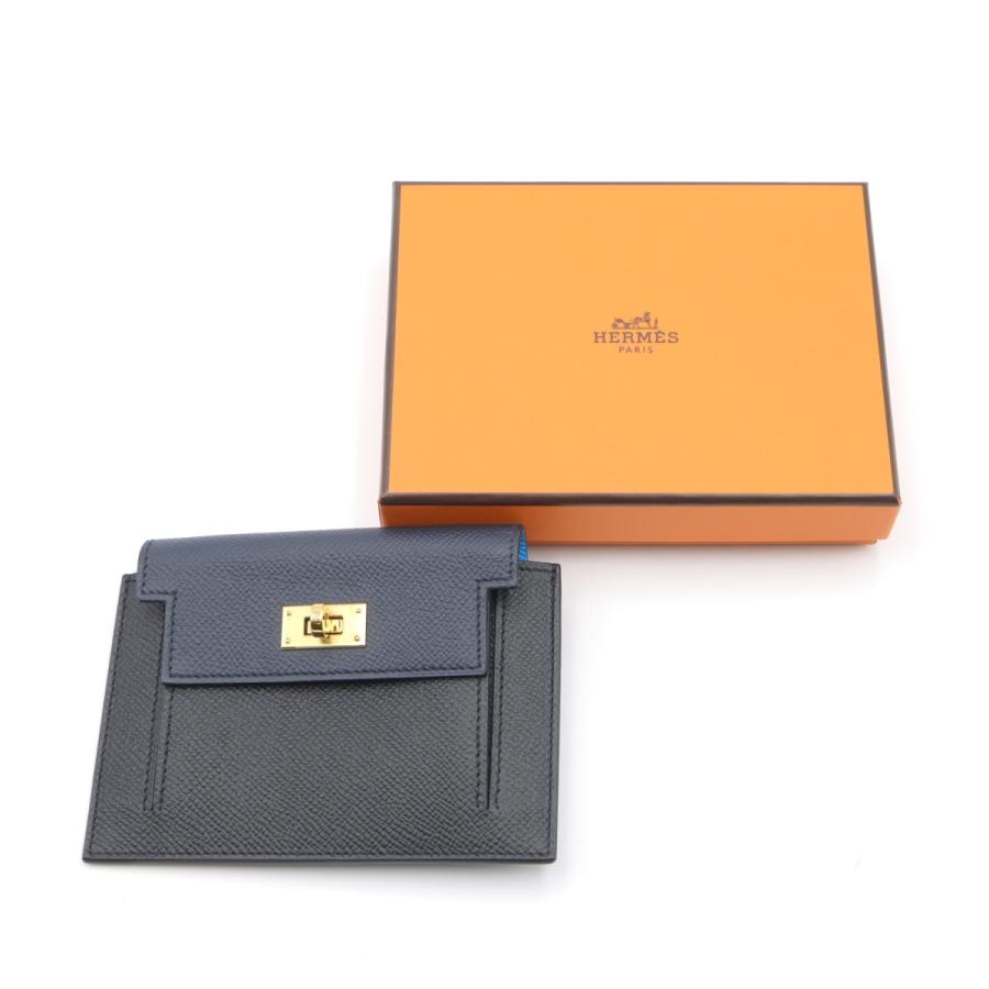 HERMES エルメス ケリーポケット コンパクト ブラック系 ネイビー系  