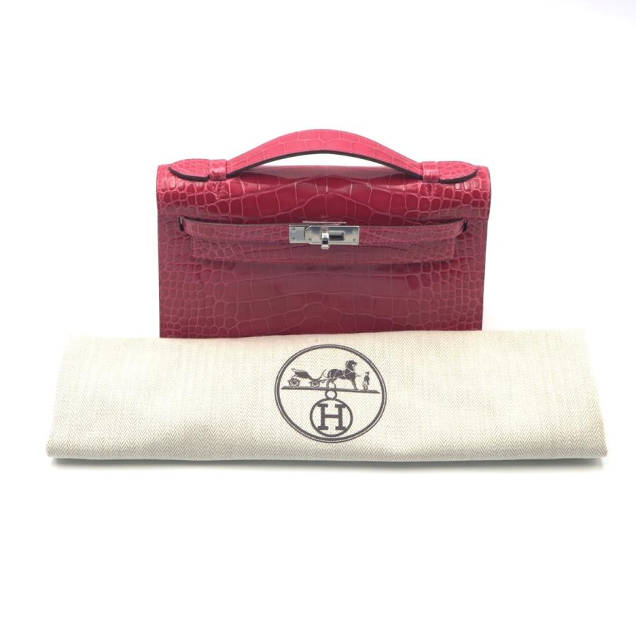 HERMES エルメス ハンドバッグ ポシェットケリー ピンク系 