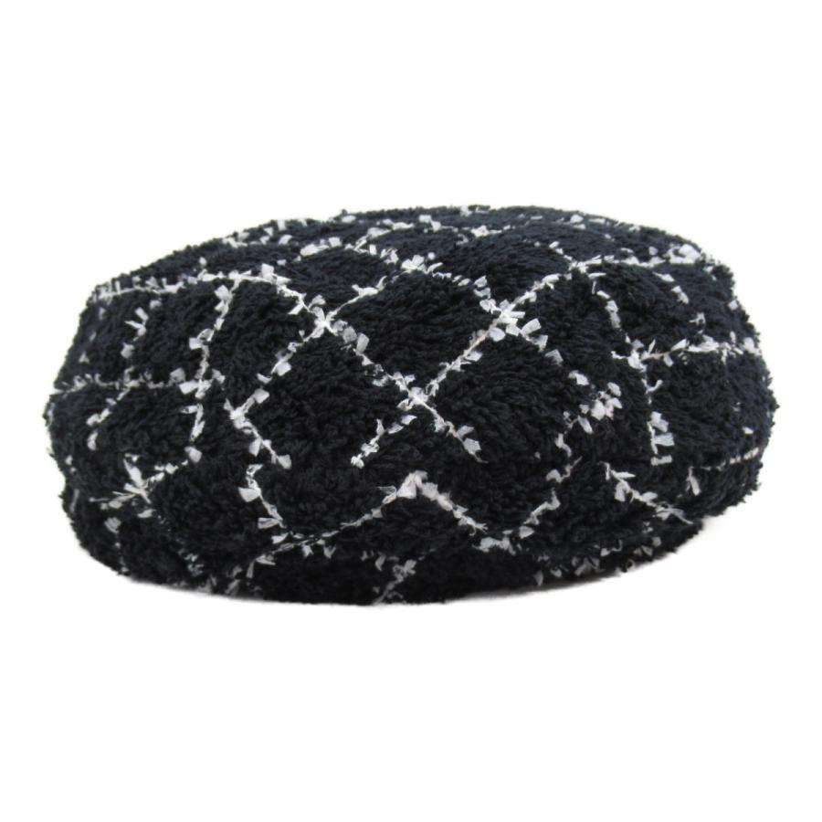 CHANEL シャネル レディースファッション ベレー帽 ベレー帽 ベレー帽 ブラック系 コットン 中古 ブラック系