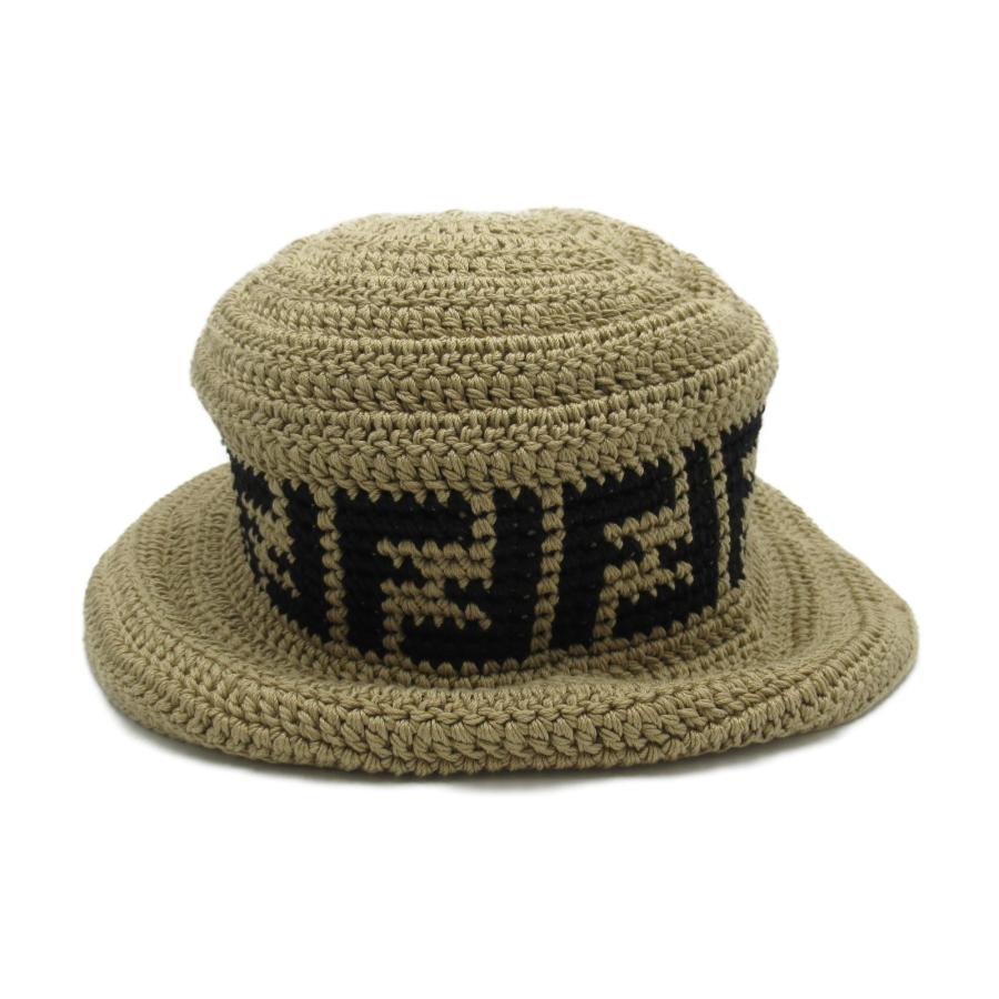 FENDI フェンディ ハット ベージュ系 コットン 中古 レディース 