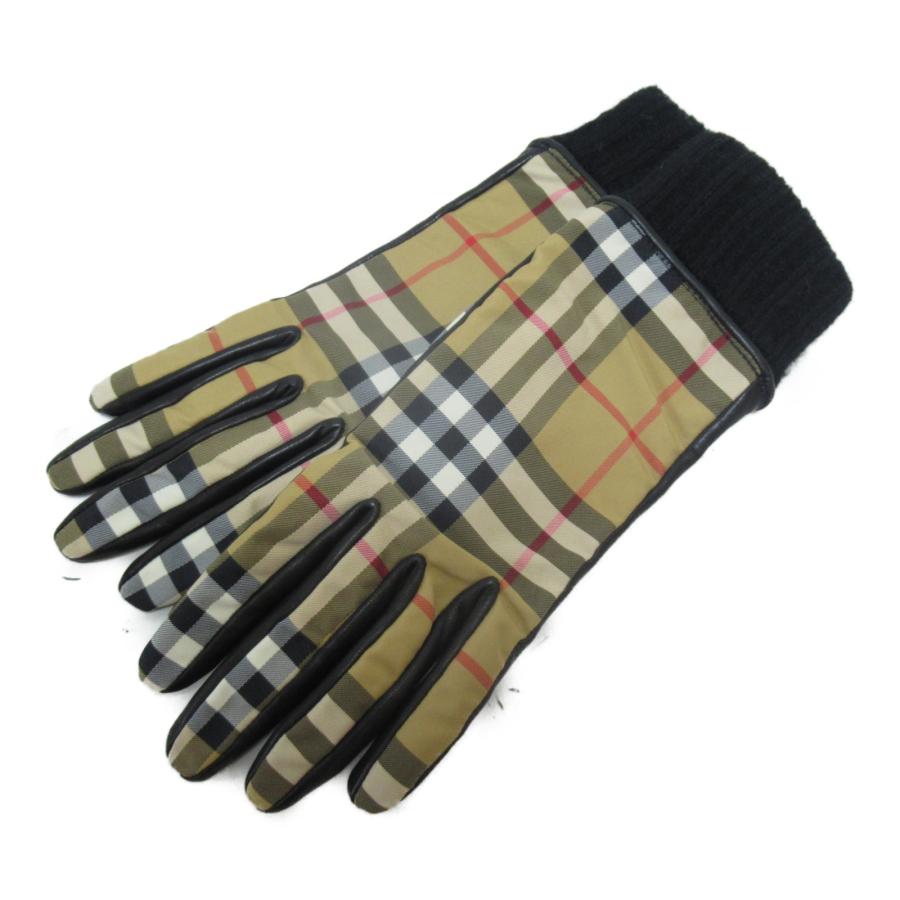 BURBERRY バーバリー 手袋 グローブ ベージュ系 ラムスキン(羊 BURBERRY バーバリー 手袋 グローブ ベージュ系 ラムスキン(羊