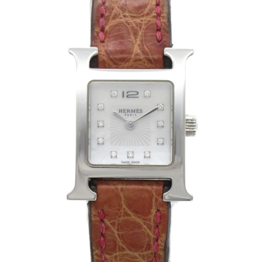 HERMES エルメス 腕時計 ミニHウォッチ11Pダイヤモンド 腕時計 