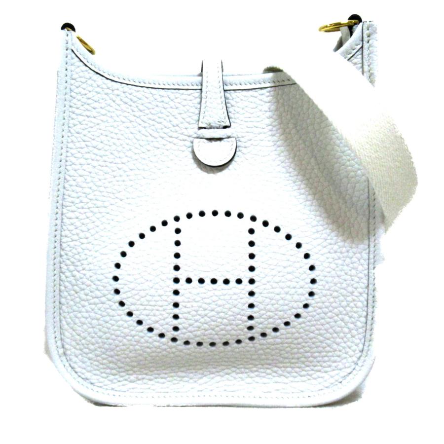 HERMES エルメス ショルダーバッグ エヴリンTPM ホワイト系 レザー  