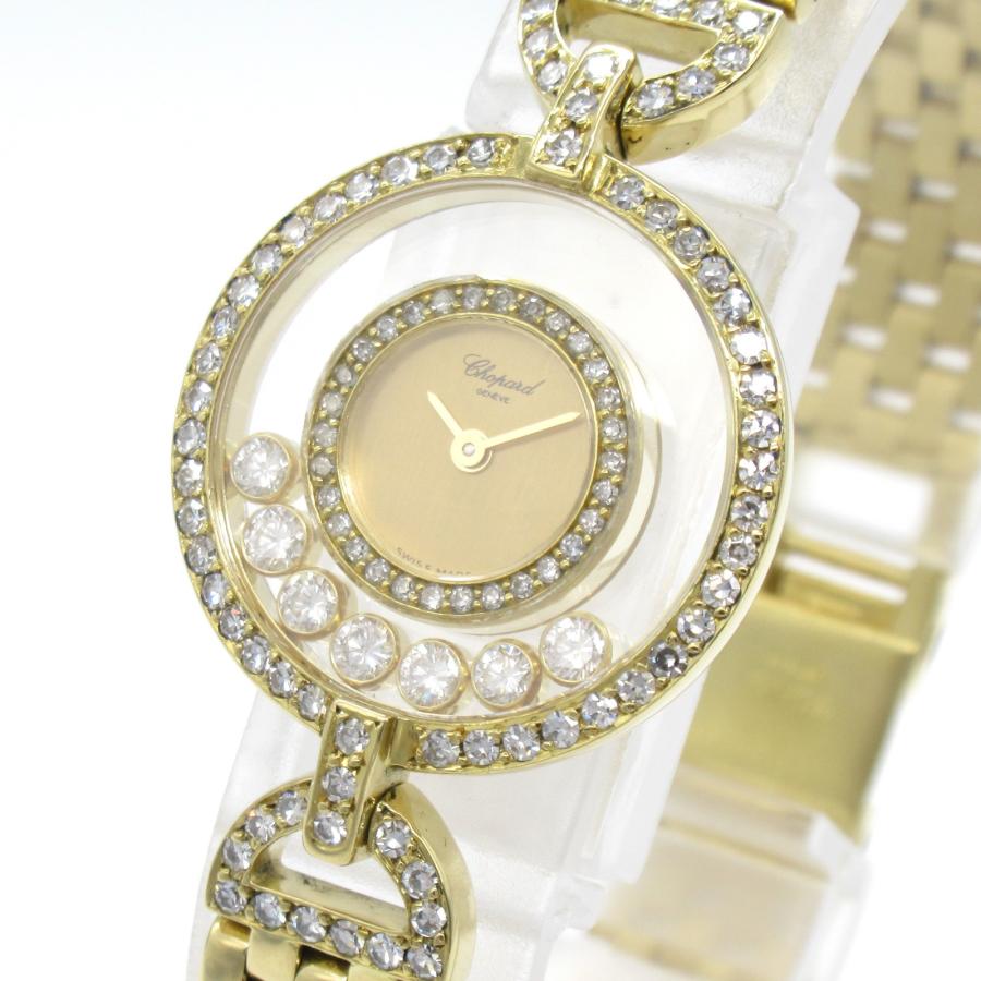 Chopard ショパール 腕時計 ハッピーダイヤモンド 腕時計 ウォッチ ゴールド系 K18（イエローゴールド） ダイヤモンド 中古 レディース｜brandoff｜03