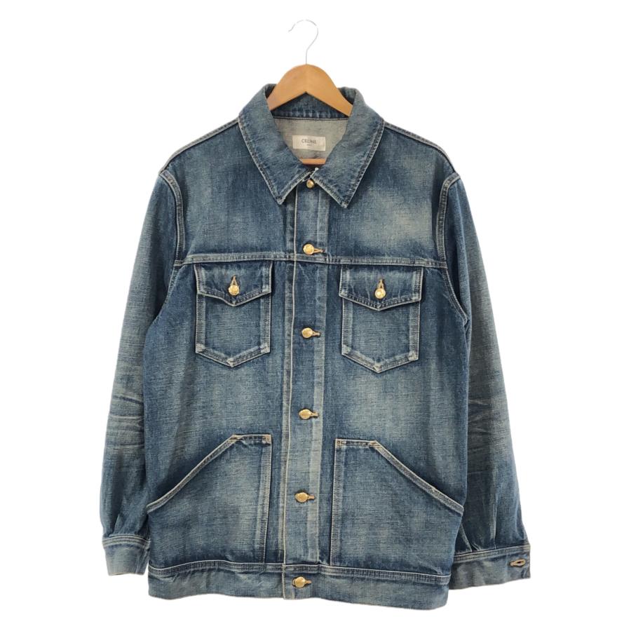 CELINE セリーヌ ボタン トラッカー デニム ジャケット ブランド CELINE セリーヌ ボタン トラッカー デニム ジャケット ブランド